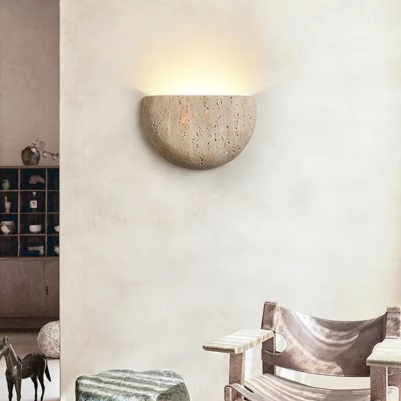 Natural Yellow Stone Wall Lamp
