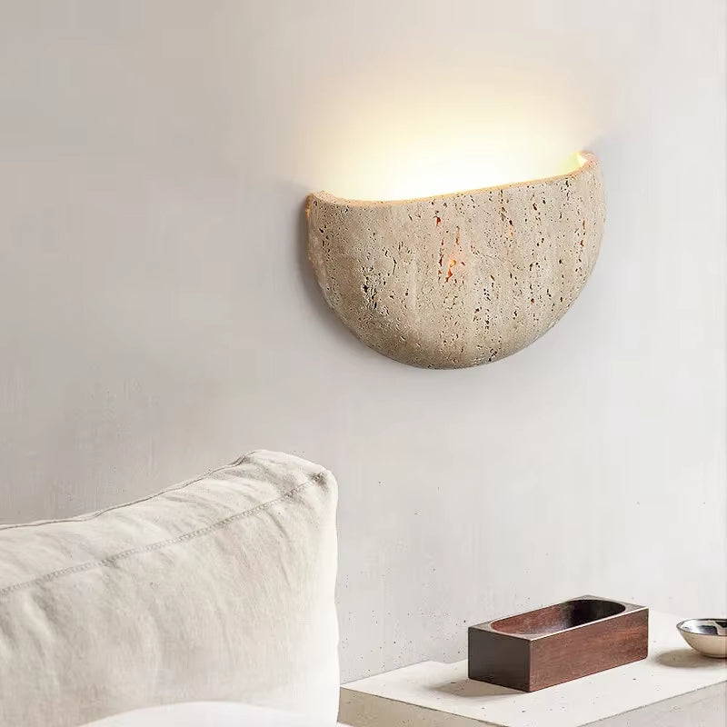 Natural Yellow Stone Wall Lamp