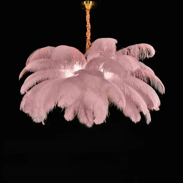 Ostrich Feather Chandelier