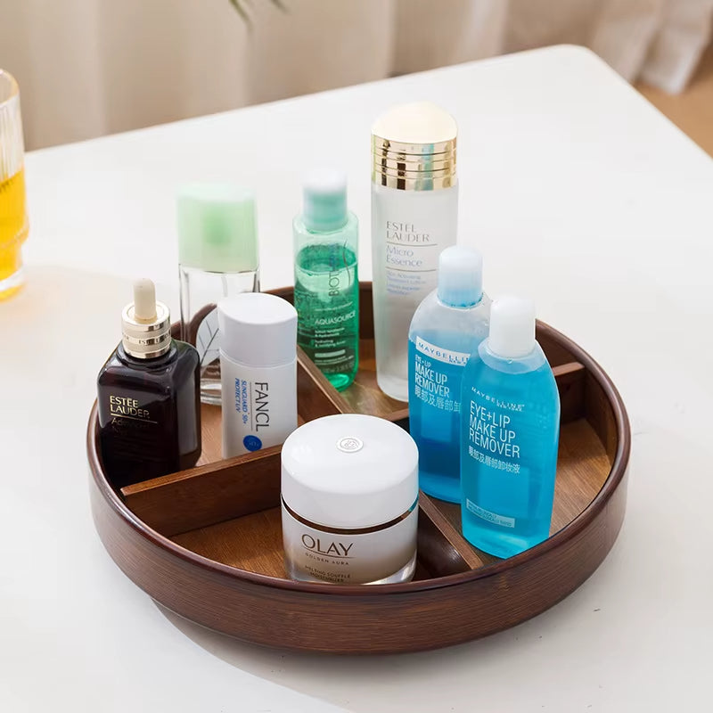 360° Rotating Wooden Storage Tray