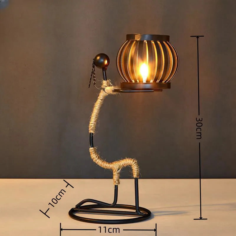 Nordic Metal Candle Holder Sculpture