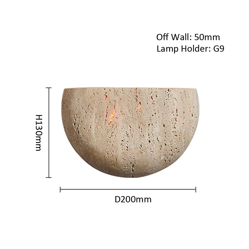 Natural Yellow Stone Wall Lamp