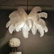 Ostrich Feather Chandelier